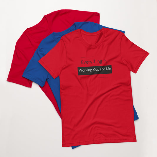 "Everything Is Working Out For Me" Unisex t-shirt