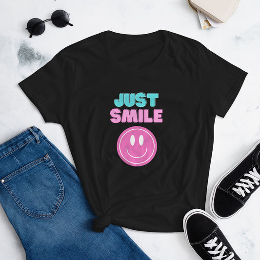 "Just Smile" Women's short sleeve t-shirt