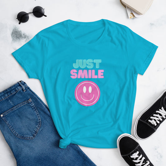 "Just Smile" Women's short sleeve t-shirt
